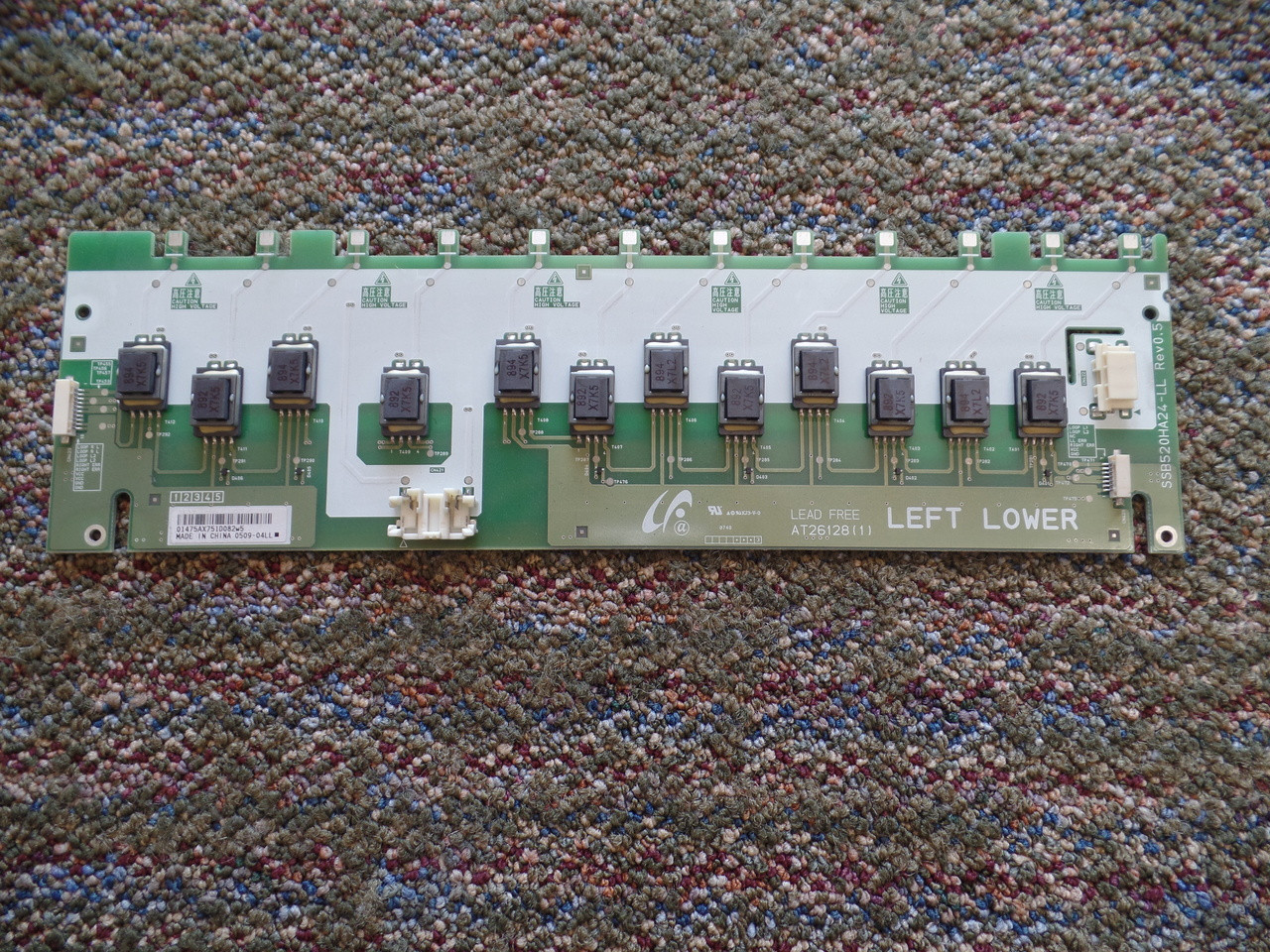 Sony 1-789-844-11 (SSB520HA24-LL) Lower Left Backlight Inverter
