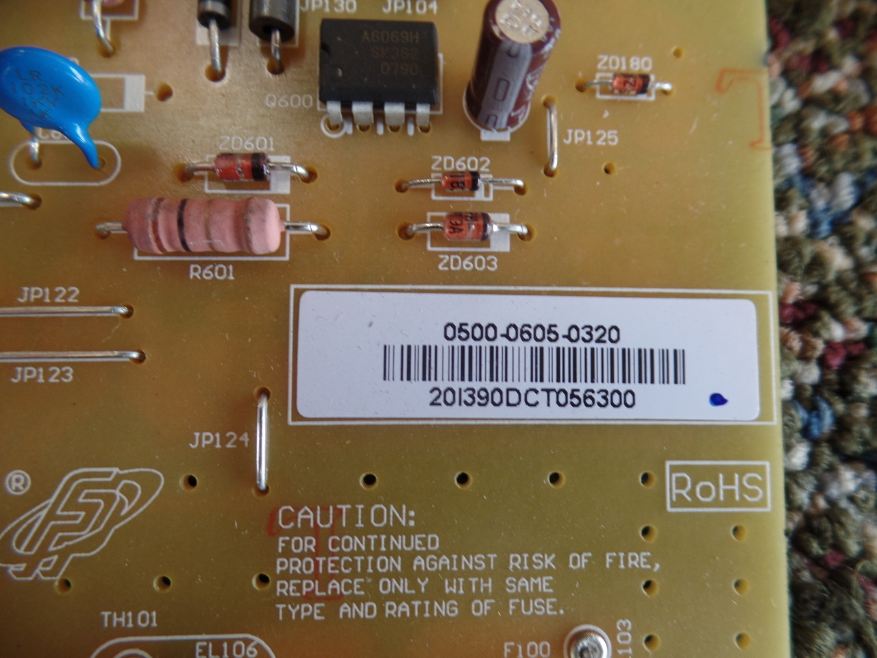 0500-0605-0320, FSP196-3PSZ01 Vizio Power Supply / LED Board