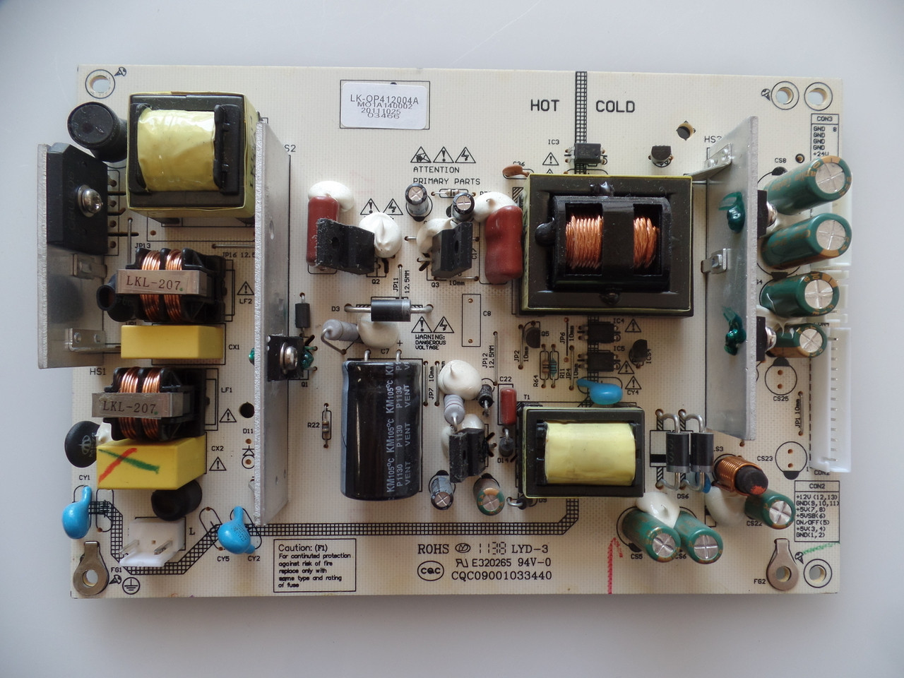 LK-OP412004A, CQC04001011196 Apex Power Supply for LD3288T