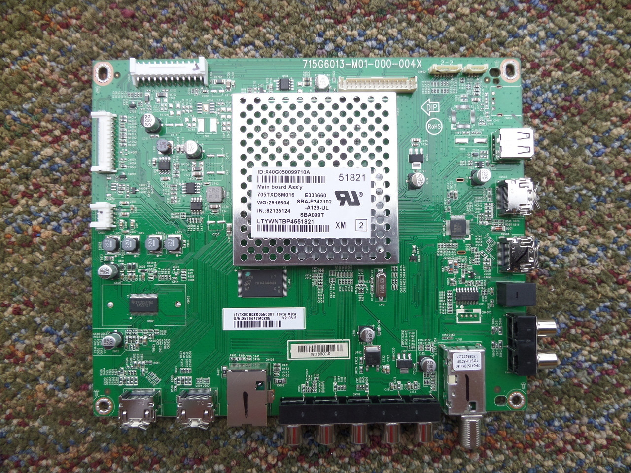 756TXDCB02K055 Vizio Main Board for E500i-A1