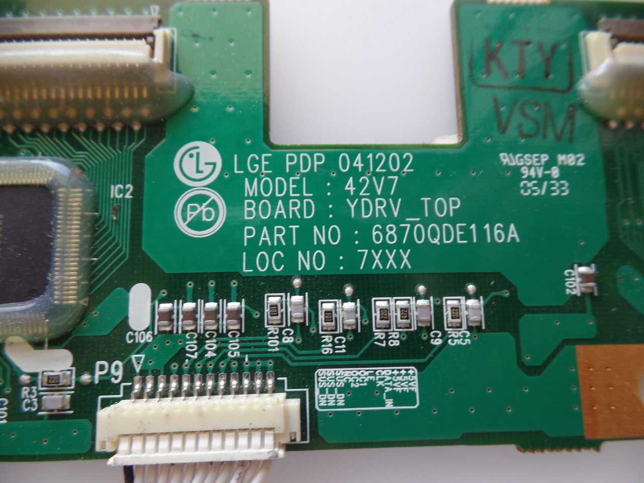 6871QDH105A, 6870QDE014B LG YDRVTP Board