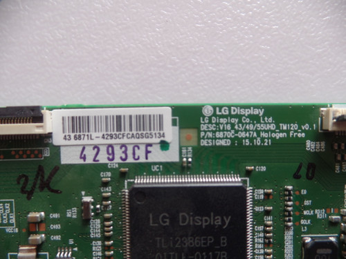 6871L-4293C, 6870C-0647A LG T-Con Board. 