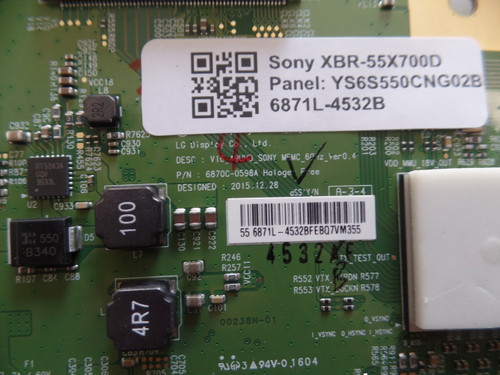  6871L-4532B, 1-897-034-11 Sony T-Con Board. 