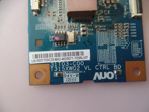  55.31T03.C03, 5531T03C03, 31T03-C00 AUO T-Con Board