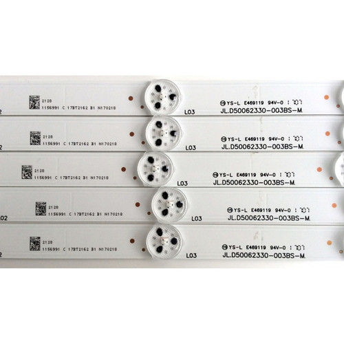 JL.D50062330-003BS-M Hisense 50H8C LED Backlight Strips (5) 