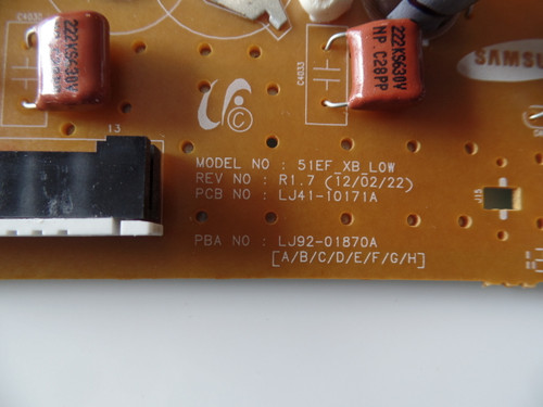 BN96-22109A, LJ92-01870A Samsung Lower X-Buffer Board