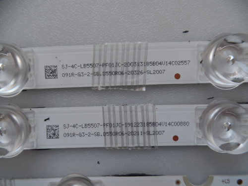 SJ.SB.D5500801-3030HL-M-HF/SJ.SB.D5500701-3030HR-M-HF, TCL_55D6_2X8_R/TCL_55D6_2X7_L TCL Backlight Strips (4)