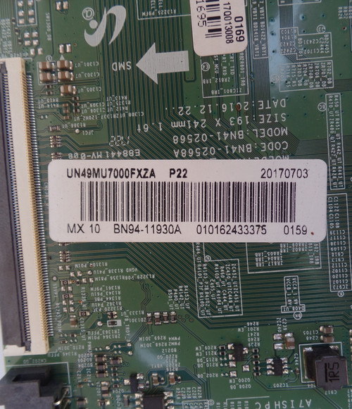 BN94-11930A Samsung Main Board for UN49MU7000FXZA (Version FA01)