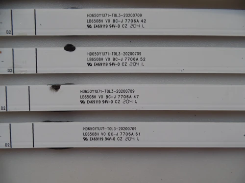 LB6508H HD650Y1U71 LED Strips for ONN 100021261, 65R6G, 65A6G, 65R6E4, 65A6H, 65C350KU
