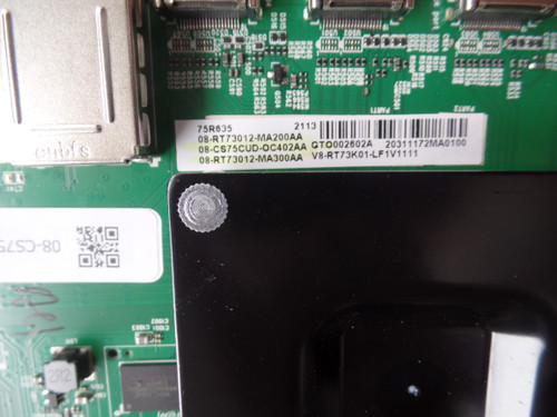 TCL 75R635 main/- with plates 08-CS75CUD-OC402AA, T GTO002083A, ST7461D02-7