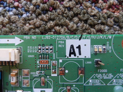 Samsung LJ92-01270E Main Logic CTRL Board