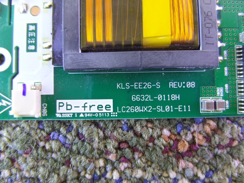 6632L-0118H, KLS-EE26-S LG Backlight Inverter Slave