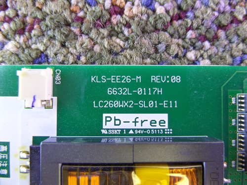 6632L-0117H, KLS-EE26-M LG Backlight Inverter Master