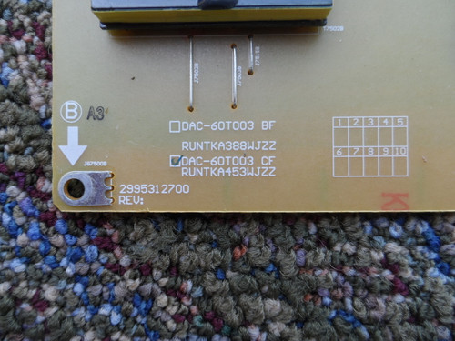 RUNTKA453WJZZ, DAC-60T003 CF Sharp Backlight Inverter