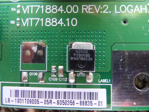 19.31T09.005, VIT71884.00, VIT71884.10 AUO Backlight Inverter