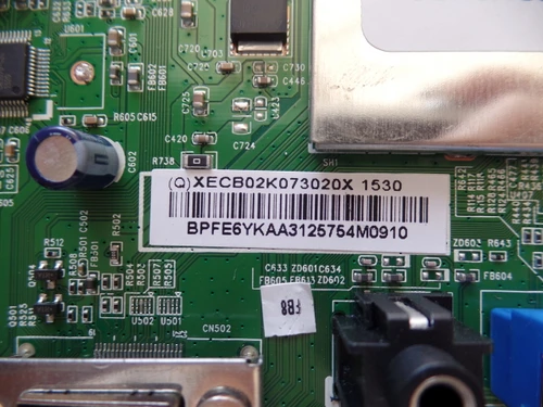 756TXECB02K0730 Main Board for Vizio D28H-C1 (Serial LTT3TFAR) 
