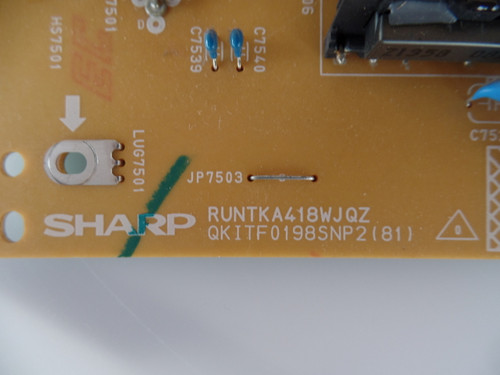 RUNTKA418WJN1, QKITF0198SNP2 Sharp Backlight Inverter