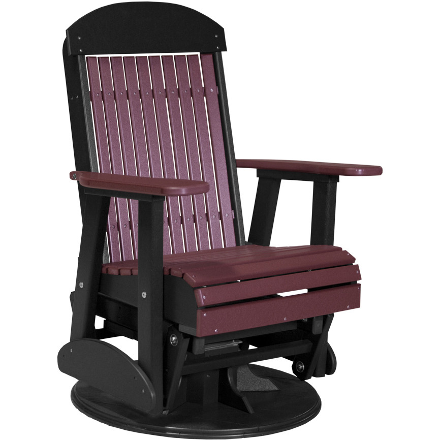 Luxcraft Amish Poly Classic Highback Swivel Glider Chair
