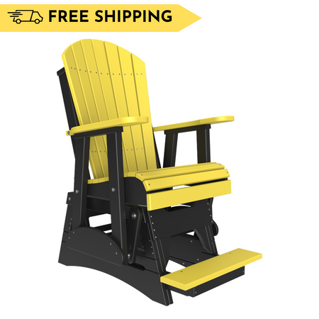 FREE SHIPPING on all 2' Adirondack Poly Balcony Gliders. Add 2' Cushions, Neck Pillows, Toss Pillows, & End Tables to your order. 