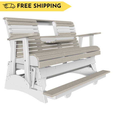 FREE SHIPPING on all 5' Plain Balcony Gliders. Add 5' Cushions, Neck Pillows, Toss Pillows, Lumbar Pillows, End Tables, Etc... to your order.