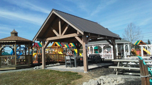 Rustic Wood Pavilion - Built on Site