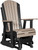 2' Adirondack Glider | Free Shipping | Lifetime Warranty | Low Maintenance | Weatherwood/Black