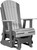 2' Adirondack Glider | Free Shipping | Lifetime Warranty | Low Maintenance | Dove Gray/Slate