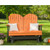 4' Adirondack Poly Glider | Free Shipping | Lifetime Warranty | Low Maintenance | Tangerine/Black