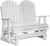 4' Adirondack Poly Glider | Free Shipping | Lifetime Warranty | Low Maintenance | White
