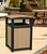 Weatherwood & Black Poly Trash Can 