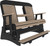 5' Classic Poly Balcony Glider | FREE SHIPPING | Weatherwood & Black
