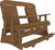 5' Classic Poly Balcony Glider | FREE SHIPPING | Antique Mahogany