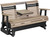 5' Plain Poly Glider | Lifetime Warranty | Low Maintenance | Weatherwood & Black