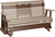 5' Plain Poly Glider | Lifetime Warranty | Low Maintenance | Weatherwood & Chestnut Brown