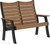 4' Contour Poly Bench | Free Shipping | Lumbar Support | Lifetime Warranty | Low Maintenance | Antique Mahogany/Black