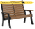 4' Contour Poly Bench | Free Shipping | Lumbar Support | Lifetime Warranty | Low Maintenance | Antique Mahogany/Black