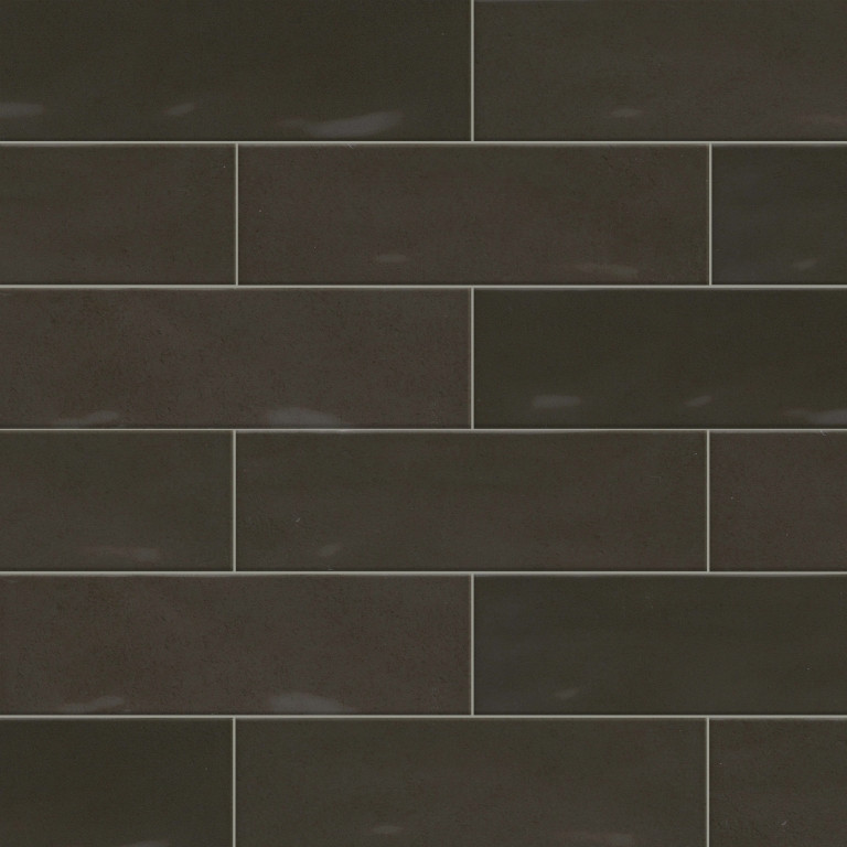 E - PASSION - NERO 2.5X8 GLOSSY Ceramic Wall Tiles