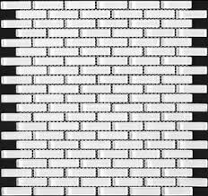 TH - CRISTALLO GLASS - WHITE GLOSS/MATTE BLEND BRICK MOSAIC