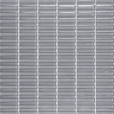 TH - CRISTALLO GLASS - CHARCOAL GREY STACKED ALL GLOSS BLEND MOSAIC