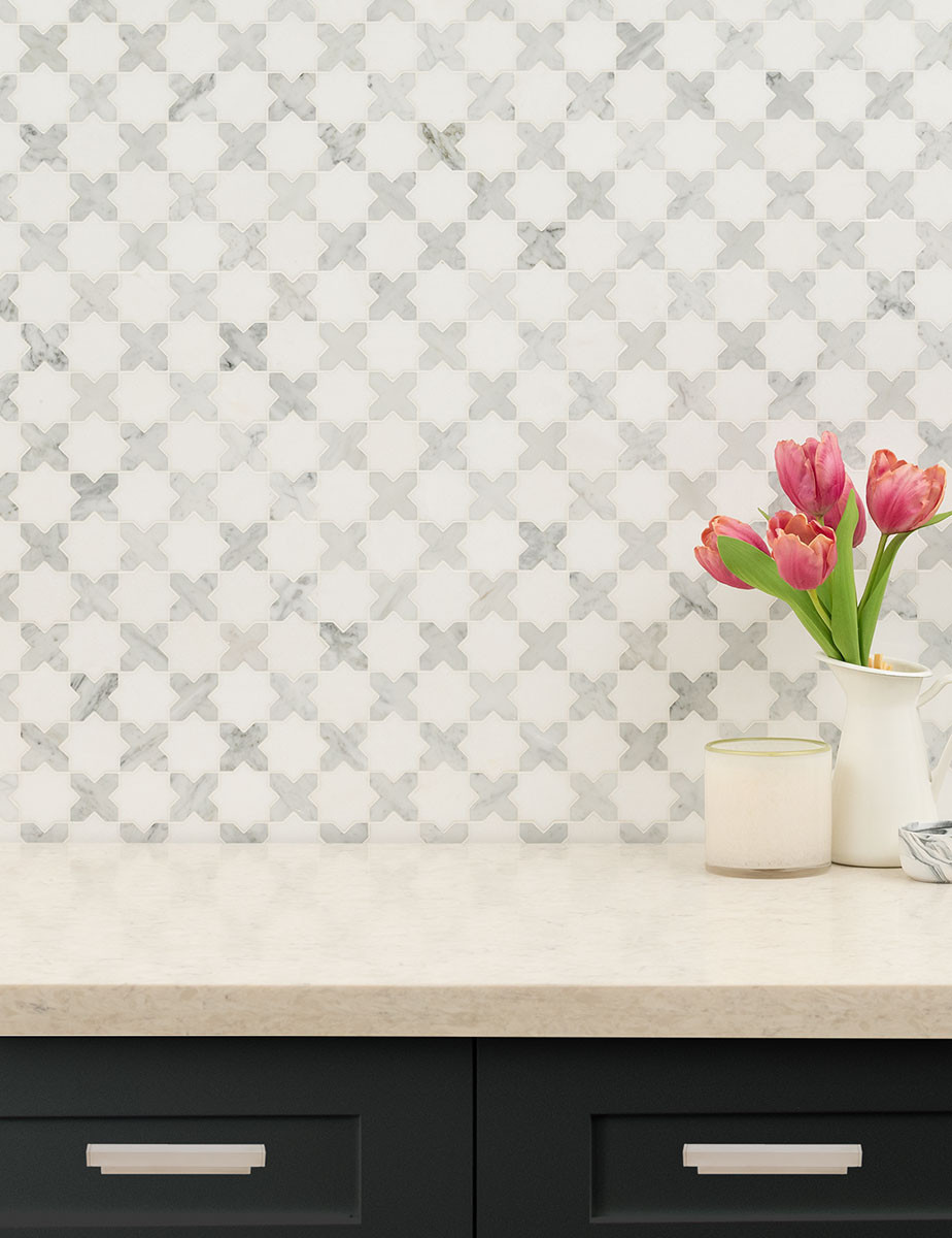VERA ANNE PATTERN POLISHED MARBLE MOSAIC