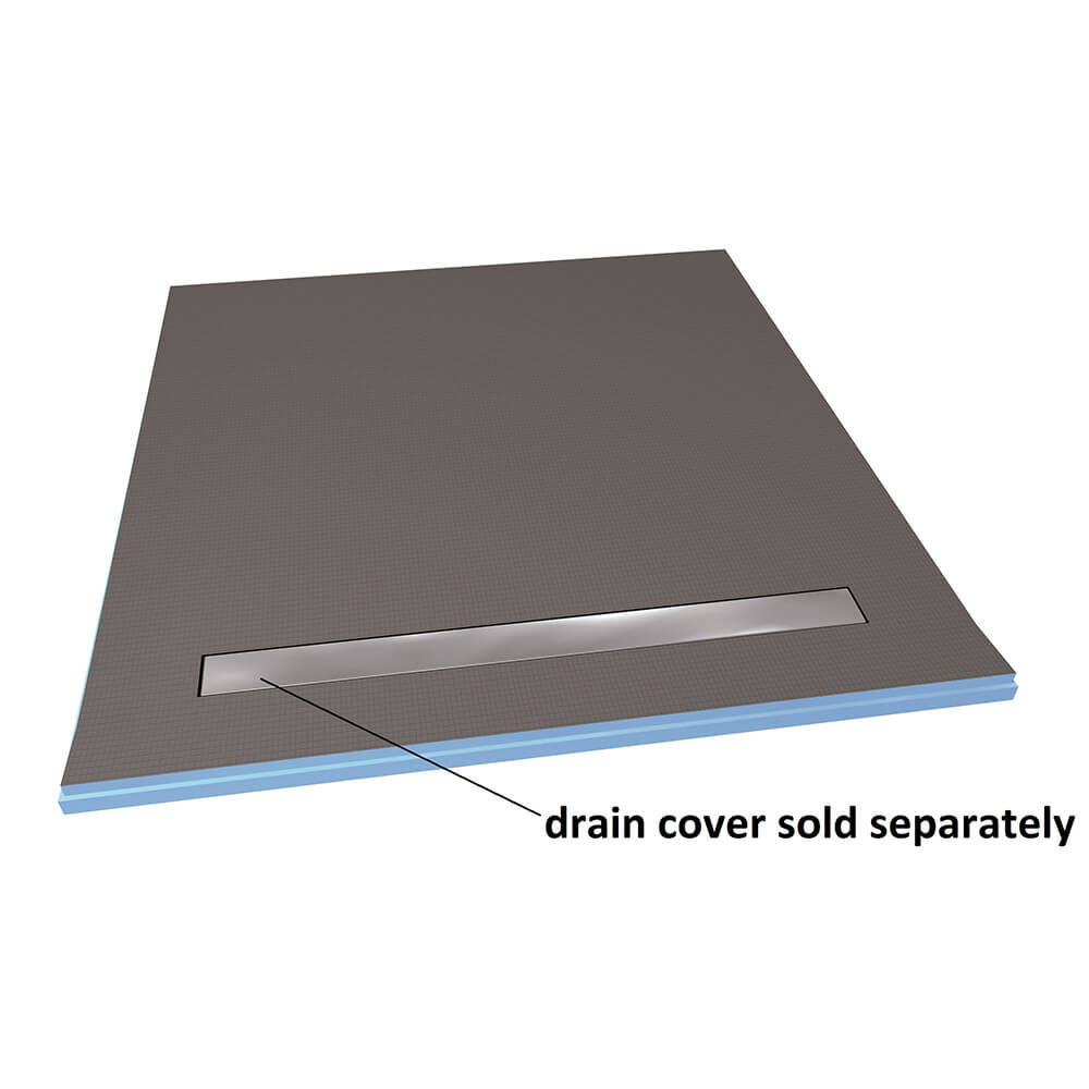Wedi Fundo Riolito Neo Shower Bases w/ Click and Seal Linear Drain Unit