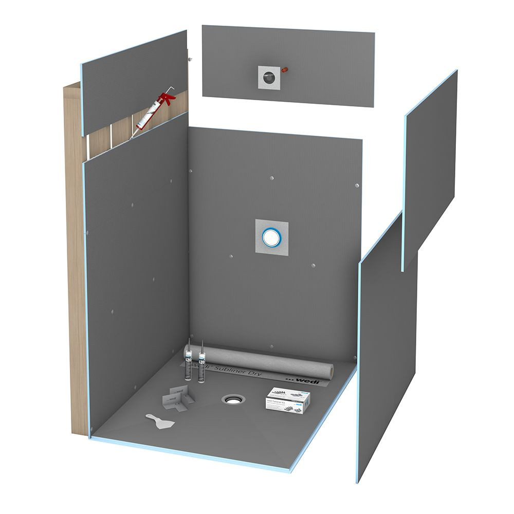 Wedi Fundo Ligno Curbless Shower Kit