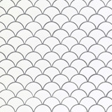 M- WHITE GLOSSY FISH SCALE MOSAIC *S/O*