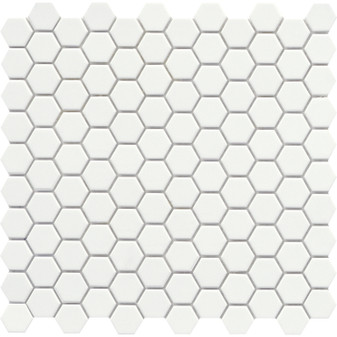 EMSER - SOURCE - PURE WHITE 1" HEX UNGLAZED
