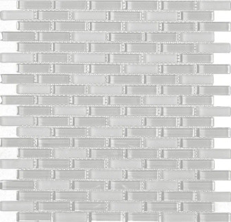 TH - CRISTALLO GLASS - DOVE GREY GLOSS/MATTE BLEND BRICK MOSAIC