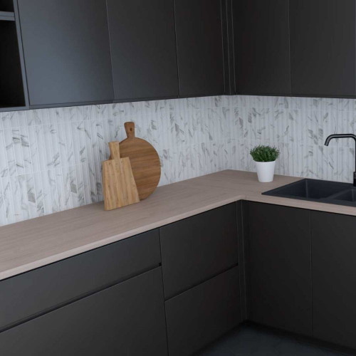 Argos Statuario Tile (4.5" x 9") – $8.99/sq. ft.