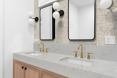 M- ATHENA GOLD - PENNY ROUND MARBLE HONED MOSAIC