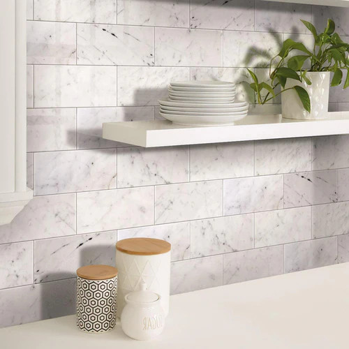 STILARTE BIANCO CARRARA POLISHED 3X6 (BY THE PIECE) $4.99/SF