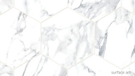 SA - BRIO - WHITE MARBLE HEXAGON 8.5X10 *S/O*