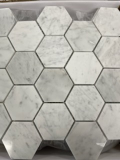 ARVEX CARRARA 3" POLISHED HEX